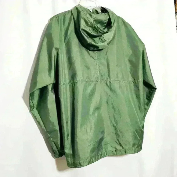John Deere Mens Green Wind/Rain Resistant Pullover Polyester Jacket Large - Picture 4 of 9